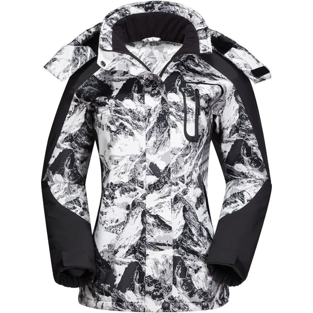 Women's M-grey Ski Jacket Winter Waterproof Female Jacket